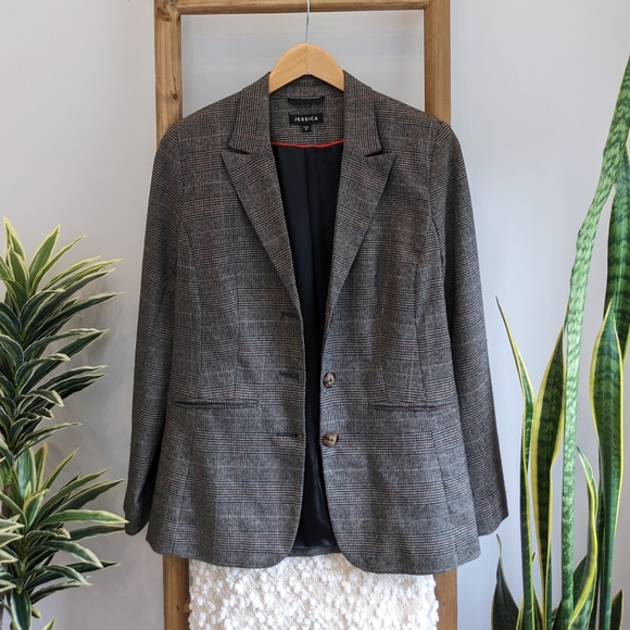 Vintage Jessica Plaid Blazer - Picture 2 of 8